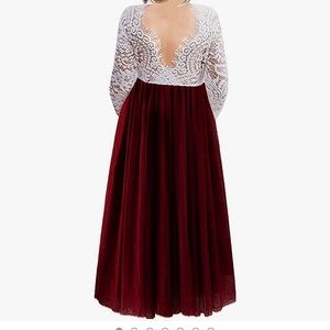 2bunnies girls burgundy maxi dress